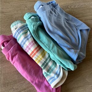 Hanna Anderson Colorful Girls' Dolphin Shorts - Pink, Striped, Mint, Blue